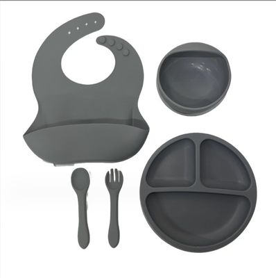 Conjunto de platos de silicona para bebés de grado alimenticio mejor vendido Conjunto de regalos para recién nacidos sin estilo de diseño