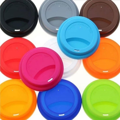 8cm y 9cm tapa de taza de silicona color bronceado sostenible para tapa de taza de café