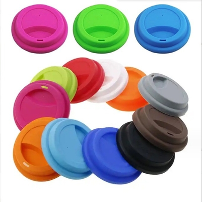 8cm y 9cm tapa de taza de silicona color bronceado sostenible para tapa de taza de café