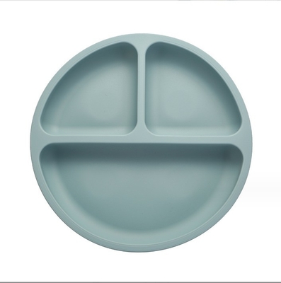 Grado de alimento suave de silicona de alimentación para bebés 3 plato dividido para niños estilo de diseño Ninguno