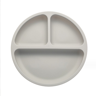 Grado de alimento suave de silicona de alimentación para bebés 3 plato dividido para niños estilo de diseño Ninguno
