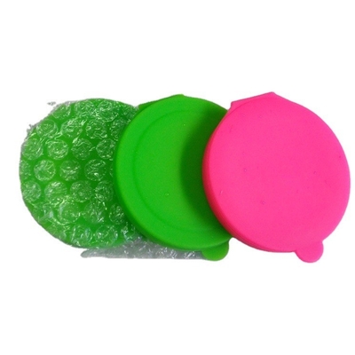 Espejo de bolsillo de silicona vidrio redondo maquillaje de silicona compacto espejo para portátil nosotros