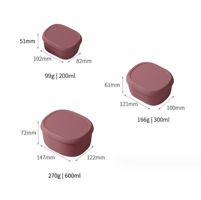 3pcs/set Confección de la caja de almuerzo Bento portátil personalizada con el contenedor de alimentos microondas