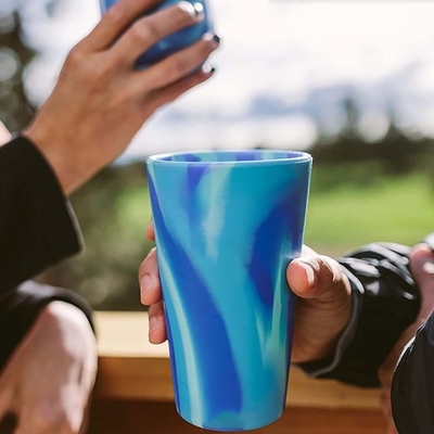 Diseño personalizado BPA-libre de la copa de silicona inquebrantable sostenible para beber vino y cerveza