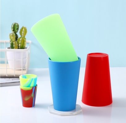 Tazas de silicona coloridas para bebidas de grado alimenticio para tazas de café reutilizables personalizadas inquebrantables