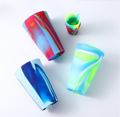 Tazas de silicona coloridas para bebidas de grado alimenticio para tazas de café reutilizables personalizadas inquebrantables