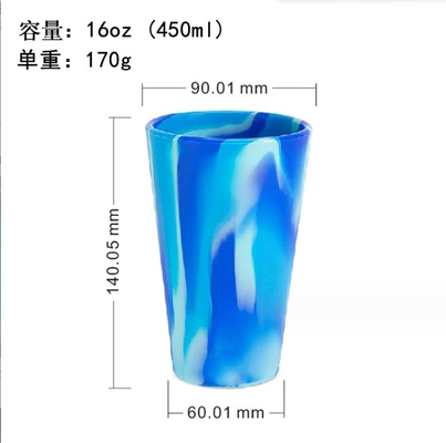 Tazas de silicona coloridas para bebidas de grado alimenticio para tazas de café reutilizables personalizadas inquebrantables