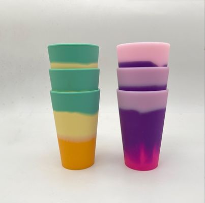 12oz Tazas de logotipo personalizadas de material de silicona aislada Taza de viaje con mango