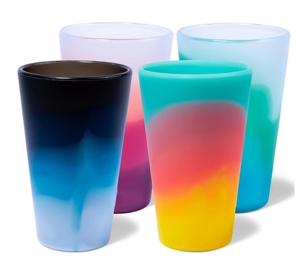 Tazas de café de silicona personalizadas Tumbler Regalo para viajes Taza de café con mango Taza de beber