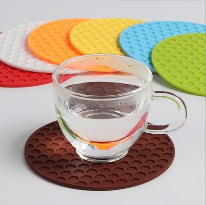 Cubierta de silicona de coaster de absorción con ranuras profundas para taza de café de taza de taza resistente al calor