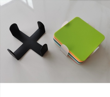 Cuadrado colorido de silicona antideslizante para bebidas coasters copa de almohadilla para bebidas calientes y frías