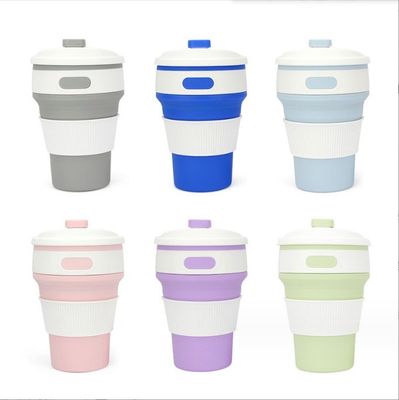 Conveniente taza de café plegable de silicona de 350 ml para regalos y entusiastas del aire libre
