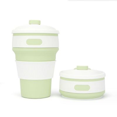 Conveniente taza de café plegable de silicona de 350 ml para regalos y entusiastas del aire libre