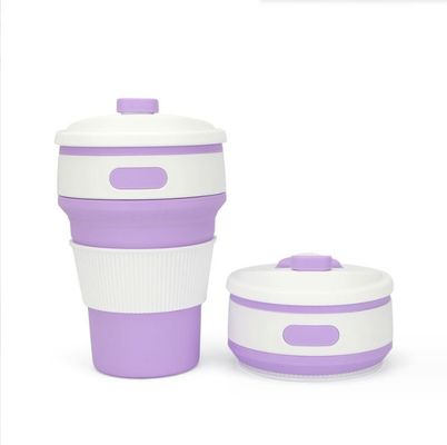 Conveniente taza de café plegable de silicona de 350 ml para regalos y entusiastas del aire libre