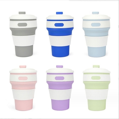 Taza de agua plegable de silicona para deportes al aire libre Taza plegable para viajes portátil