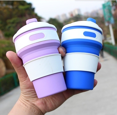 Taza de agua plegable de silicona para deportes al aire libre Taza plegable para viajes portátil