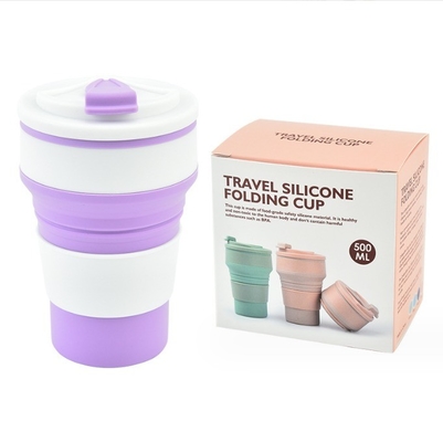 Botella de agua deportiva de silicona plegable de 350 ml con logotipo personalizado