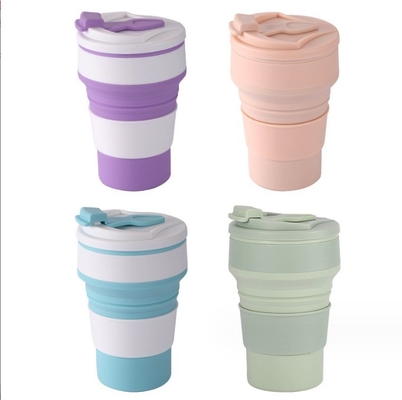 American Style Collapsible Travel Sport Mug presenta diseño para tazas plegables de silicio