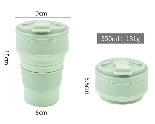 American Style Collapsible Travel Sport Mug presenta diseño para tazas plegables de silicio