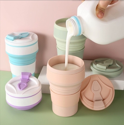 American Style Collapsible Travel Sport Mug presenta diseño para tazas plegables de silicio