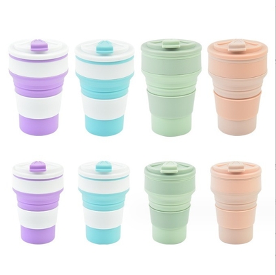 American Style Collapsible Travel Sport Mug presenta diseño para tazas plegables de silicio