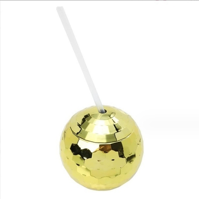 600 ml de copas únicas de pelota de discoteca electroplacado Flash esférico de doble pared de plástico