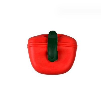 Servicio de corte Bolso de silicona portátil para perros con cierre magnético y bolso de abrazadera de cintura