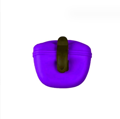 Servicio de corte Bolso de silicona portátil para perros con cierre magnético y bolso de abrazadera de cintura