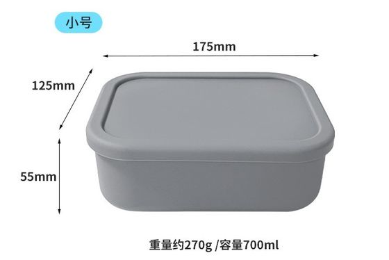Preservación de frescura caja de almacenamiento sellada de silicona libre de BPA para niños caja de silicona Bento
