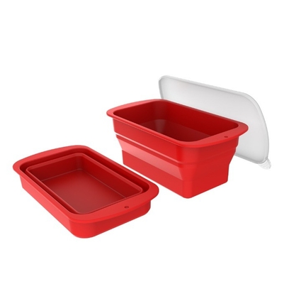 Grado alimenticio Silicona Ice Cube Maker Molde portable plegable bandejas para su liberación fácil