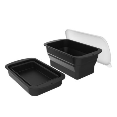 Grado alimenticio Silicona Ice Cube Maker Molde portable plegable bandejas para su liberación fácil