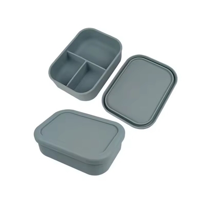 Reutilizable BPA libre de silicona Bento Box para niños de la escuela Contenedor de almacenamiento de alimentos
