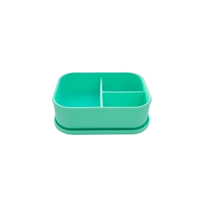 Contenedor de alimentos y almacenaje de cocina para adultos 3 compartimientos Caja de comidas de silicona Bento