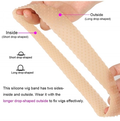 Banda para la cabeza con agarre de peluca de silicona ajustable para fijación antideslizante de pelucas transparentes para el cabello