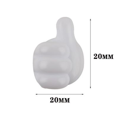 Estilo de inyección de plástico tipo PVC pulgares hacia arriba gancho de pared para el clip de cable y el almacenamiento de llaves