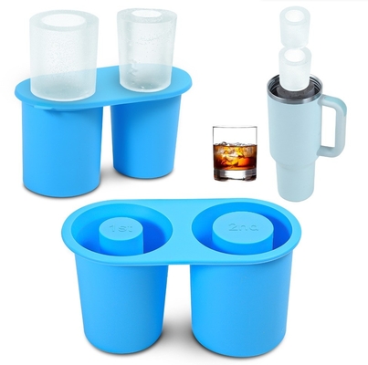 Patente exclusiva Molde de bandeja de cilindro hueco de hielo de silicona reutilizable para taza de cerveza Stanli
