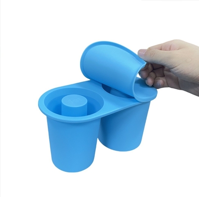 Patente exclusiva Molde de bandeja de cilindro hueco de hielo de silicona reutilizable para taza de cerveza Stanli