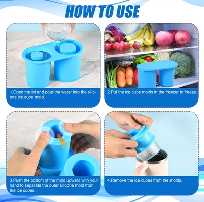 Cubo de hielo de silicona de verano haciendo moldes para la taza Stanli Hecho de silicona de grado 100% alimenticio