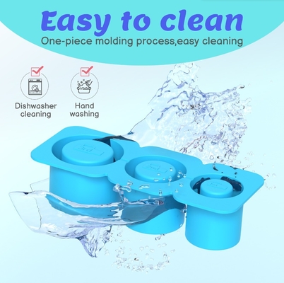 Fabricante de hielo de silicona con tapa para 3 moldes de hielo de cilindro hueco Sostenible y de Stanley