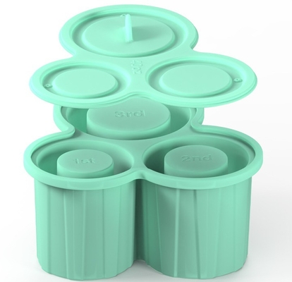 Molde de hielo de cilindro de silicona de 3 pcs para taza de tumbler y bandeja de cubo de hielo de silicona fácil de soltar